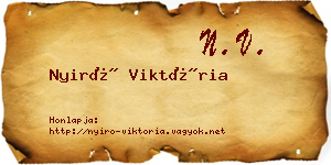 Nyirő Viktória névjegykártya